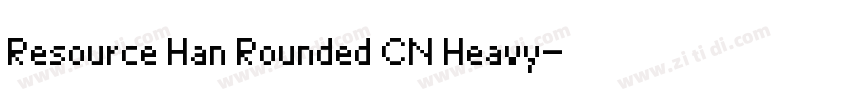 Resource Han Rounded CN Heavy字体转换
